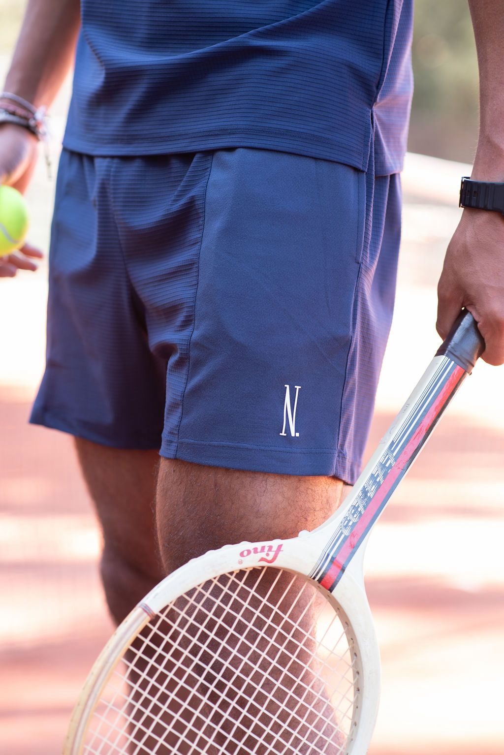 Navy tennis shorts with side pockets, Nordi Activewear
