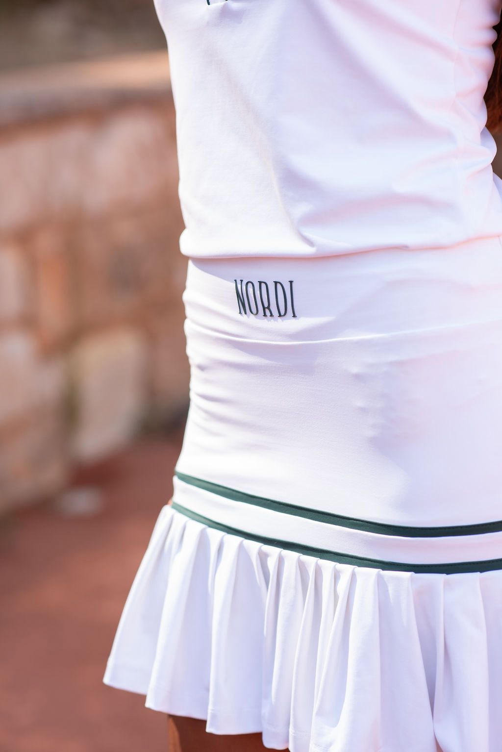 White pleated tennis skirt, Nordi Activewear